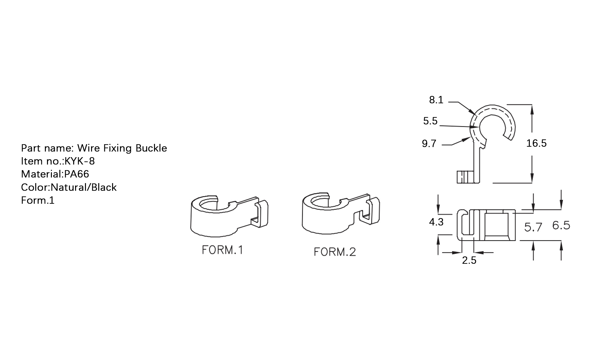 Wire Fixing Buckle KYK-8